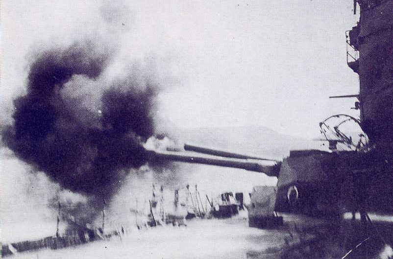 HMS Agamemnon Firing on the Dardanelles